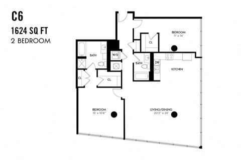 Two Bedroom C6 Apex The One